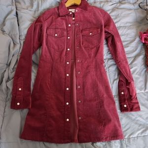 Forever 21 long sleeve corduroy dress. Size small.